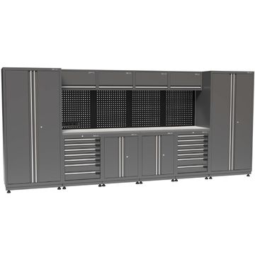 Kraftmeister Premium garage storage system Surrey stainless steel grey