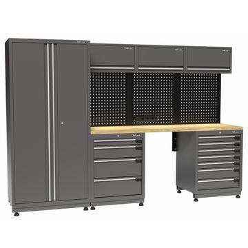 Kraftmeister Premium garage storage system Cambridge oak grey