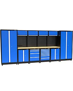 Kraftmeister Premium garage storage system Winnipeg oak blue