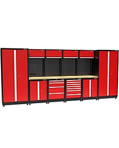Kraftmeister Premium garage storage system Winnipeg oak red