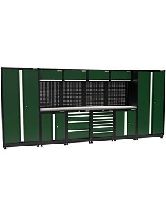 Kraftmeister Premium garage storage system Winnipeg stainless steel green