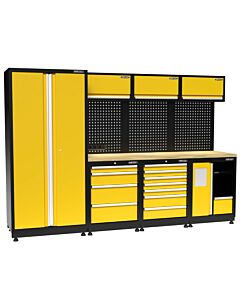 Kraftmeister Premium garage storage system Halifax oak yellow