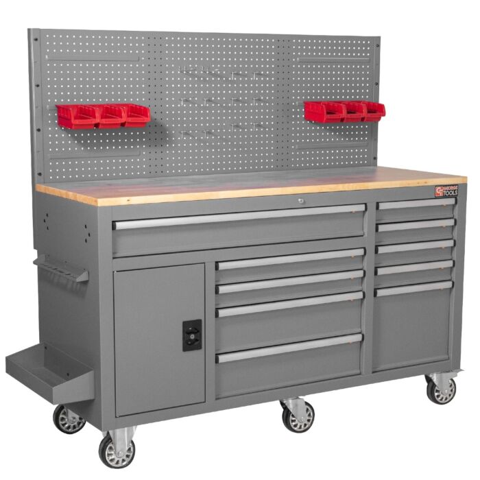 George Tools mobile workbench 157 cm grey