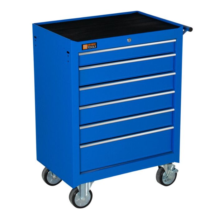 George Tools roller cabinet 6 drawers blue