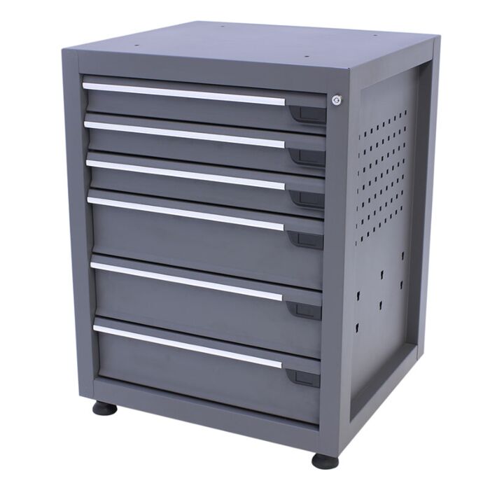 Kraftmeister Pro workbench tool cabinet 6 drawers grey