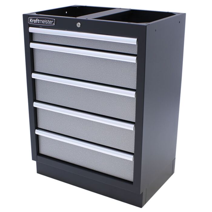 Kraftmeister Standard tool cabinet 5 drawers grey