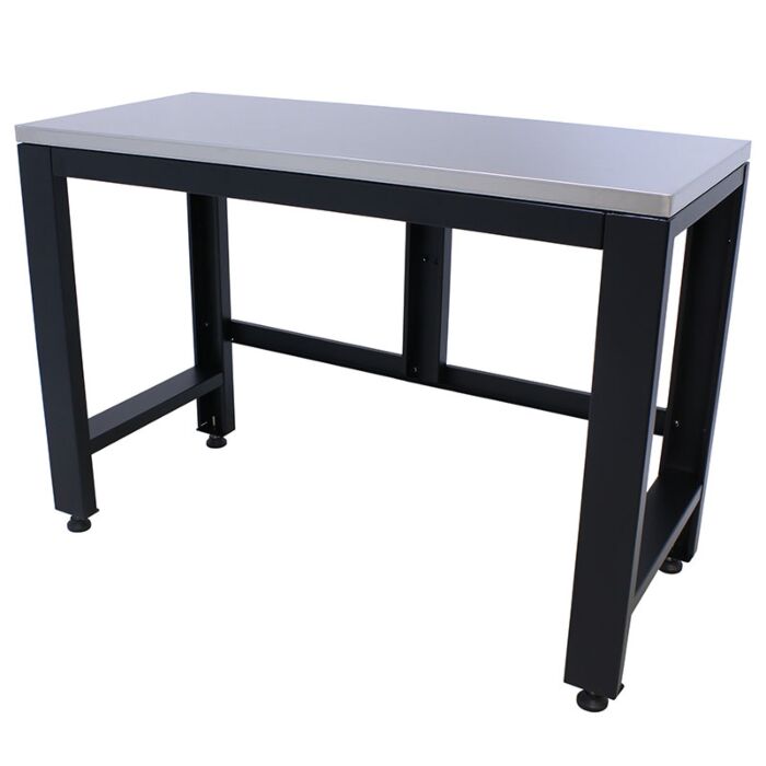 Kraftmeister Pro worktable stainless steel 136 cm black