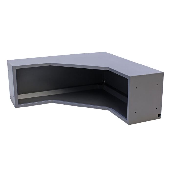 Kraftmeister Premium corner wall cabinet with LED grey