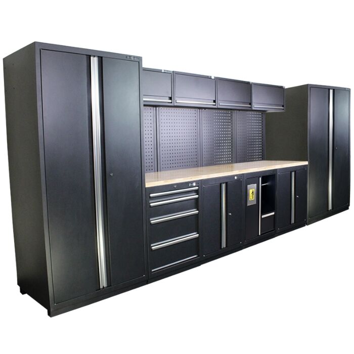 Kraftmeister Pro garage storage system Townsville oak black