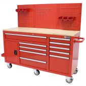 George Tools 62 inch filled mobile workbench red - 156 pcs