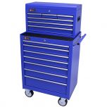George Tools roller cabinet with tool chest 13 drawers blue