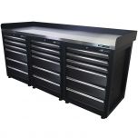 Kraftmeister workbench 18 drawers Stainless Steel 200 cm black