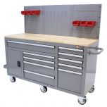 George Tools 62 inch filled mobile workbench grey - 156 pcs