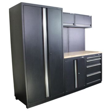 Kraftmeister Pro garage storage system Adelaide oak black
