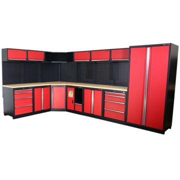Kraftmeister Premium garage storage system Edmonton oak red