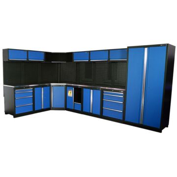 Kraftmeister Premium garage storage system Edmonton stainless steel blue