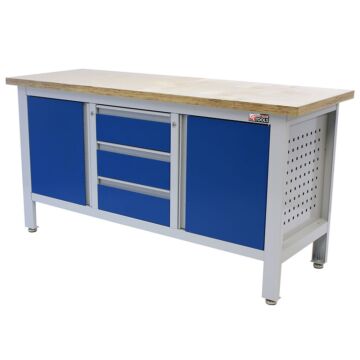 George Tools Standard workbench 3 drawers 2 doors plywood 169 cm blue