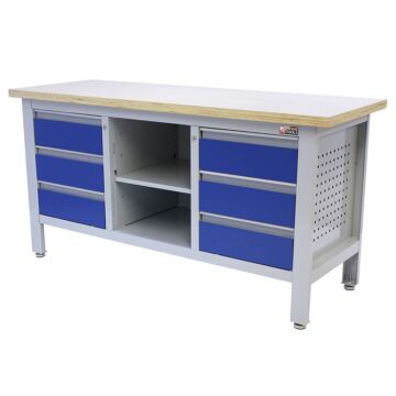 George Tools Standard workbench 6 drawers plywood 169 cm blue