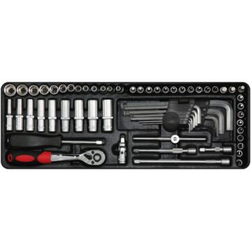 George Tools tool drawer insert 0. Ratchet and socket set - 61 pieces