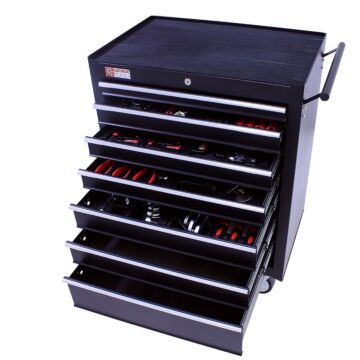 George Tools filled roller cabinet 7 drawers black - 209 pieces