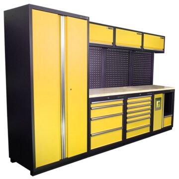 Kraftmeister Premium garage storage system Halifax oak yellow