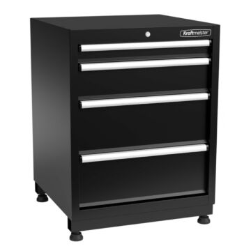 Kraftmeister Pro tool cabinet 4 drawers black