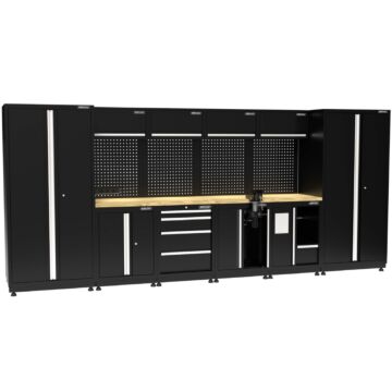 Kraftmeister Pro garage storage system Townsville oak black
