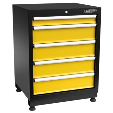 Kraftmeister Premium tool cabinet 5 drawers yellow