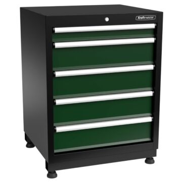 Kraftmeister tool cabinet with 5 drawers Premium green