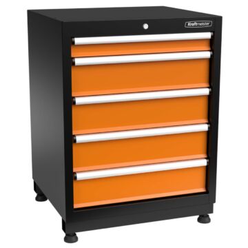 Kraftmeister Premium tool cabinet 5 drawers orange