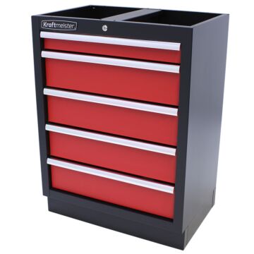 Kraftmeister Standard tool cabinet 5 drawers red