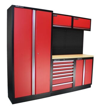Kraftmeister Standard garage storage system Arkansas plywood red