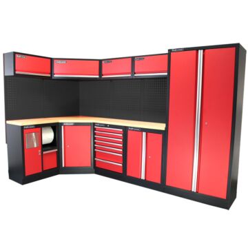 Kraftmeister Standard garage storage system Rhode Island plywood red