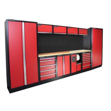 Kraftmeister Standard garage storage system Utah plywood red