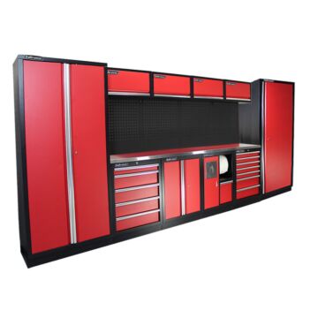 Kraftmeister Standard garage storage system Utah stainless steel red
