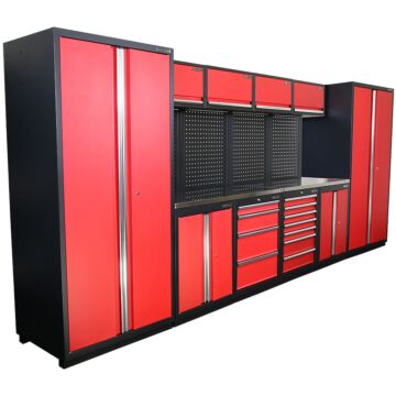 Kraftmeister Premium garage storage system Winnipeg stainless steel red